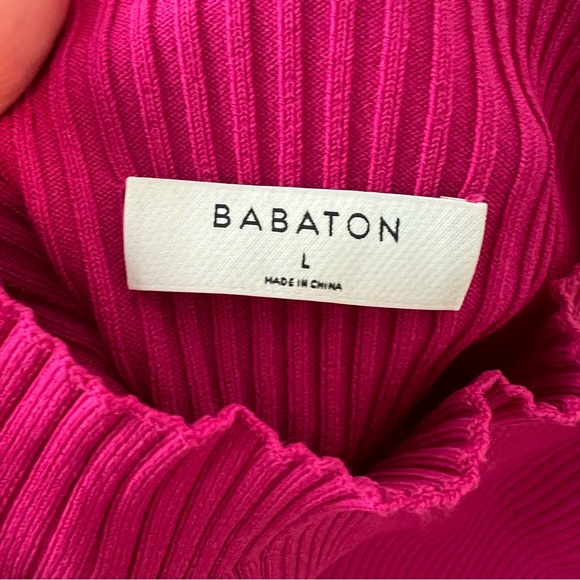 Babaton Sculpt Knit Tie-Back Sweater L - Picture 8 of 8